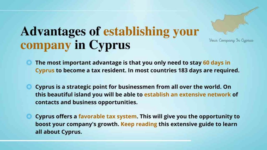 Advantages of establishing your company in Cyprus
